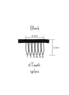 Younique 60-Piece Stainless Steel Comb Black  - Image 2