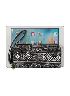 LATH.PIN Elephant Pattern Bohemian Wallet Black/White  - Image 4
