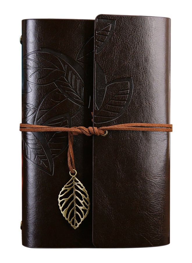 Creative Retro Autumn Leaves Travel Diary Notebook Coffee