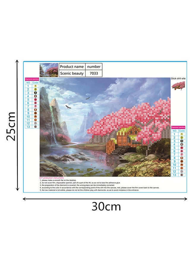 5D DIY Round Diamond Painting Multicolour 30X25X25centimeter