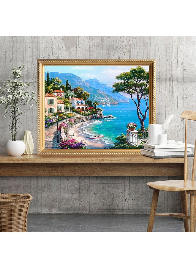 ماركة غير محددة لوحة فنية بألماس دائري خماسي الأبعاد يمكنك صنعها بنفسك متعدد الألوان 20x30سم  - Image 2