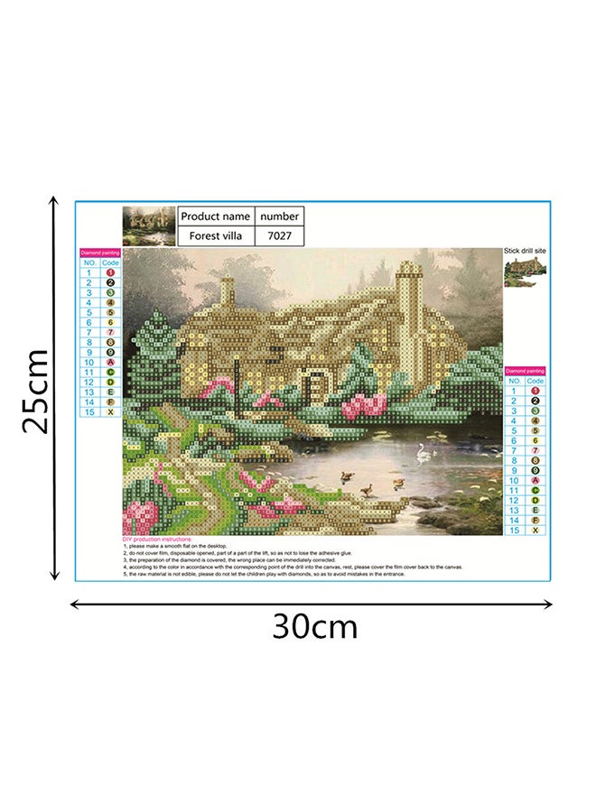 لوحة فنية بألماس دائري خماسي الأبعاد يمكنك صنعها بنفسك متعدد الألوان 30X25X25Ø³Ù†ØªÙŠÙ…ØªØ±  - Image 3