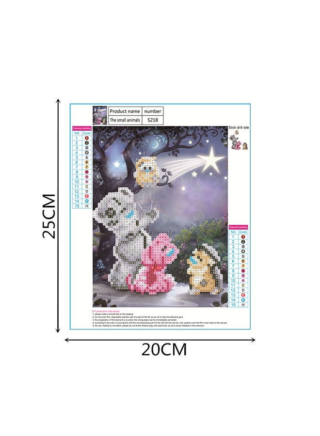 لوحة فنية بألماس دائري خماسي الأبعاد يمكنك صنعها بنفسك متعدد الألوان 25x30سم  - Image 3