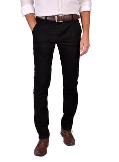 Solid Design Pants Black