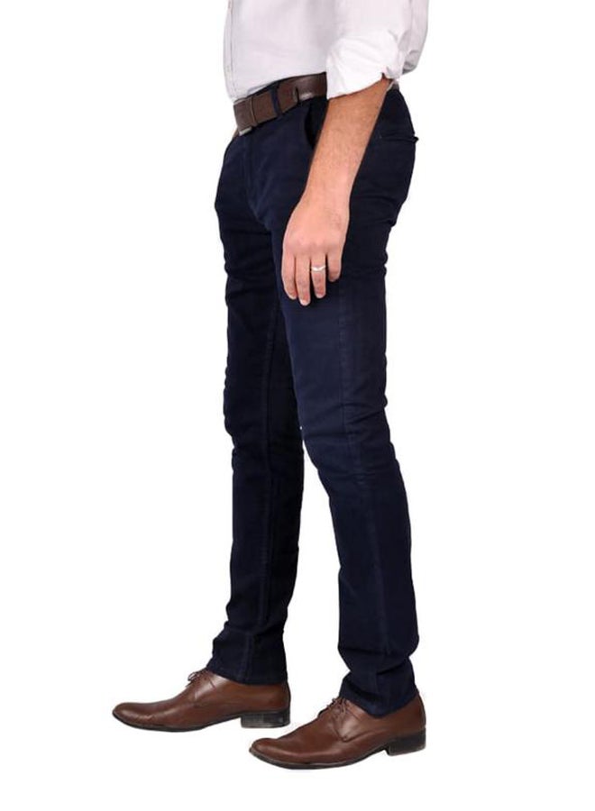 JUPITER Solid Design Pants Dark Blue  - Image 3