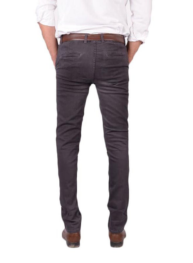 JUPITER - Solid Design Pants Dark Grey - Image 1