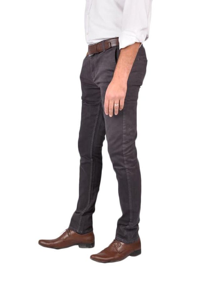JUPITER - Solid Design Pants Dark Grey - Image 1