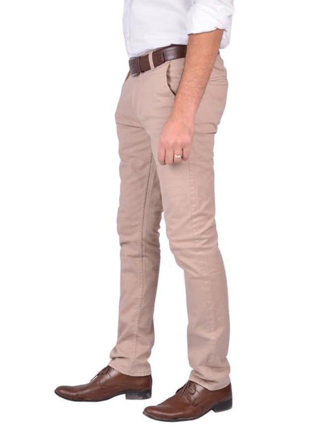 JUPITER Solid Design Pants Beige  - Image 3