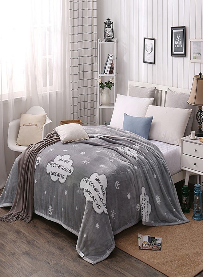 بطانية خفيفة مطبوع عليها حروف cotton متعدد الألوان 230x250سم