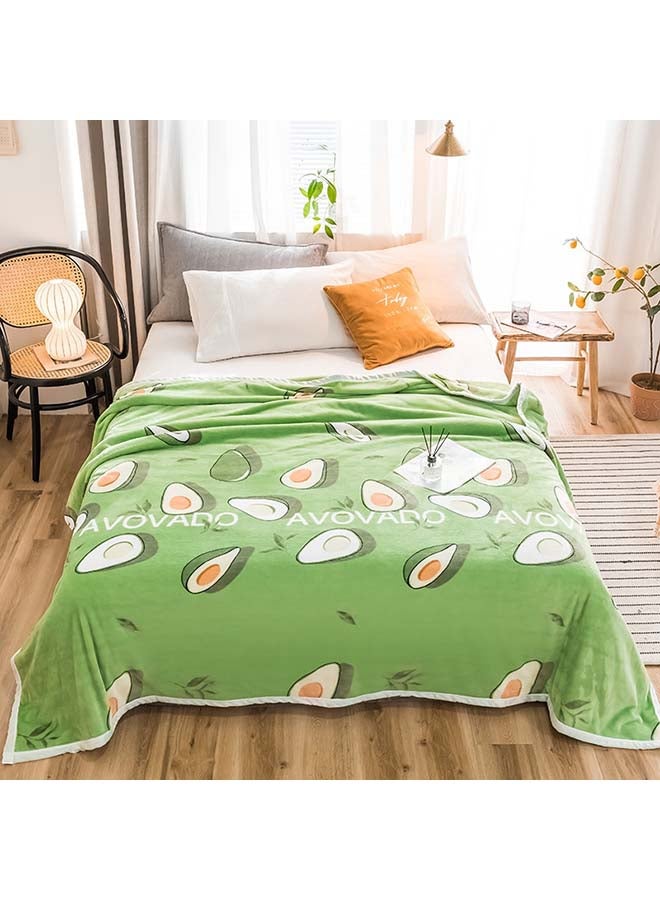 بطانية كاجوال سميكة وناعمة cotton أخضر 180x200سم 
