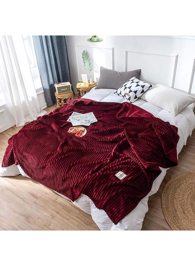 دفاية ناعمة بلون سادة cotton أحمر 200x230سم 