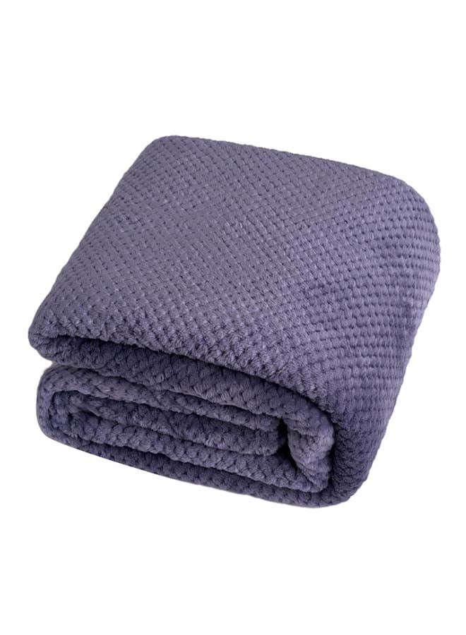 بطانية ناعمة بتصميم بسيط وبلون سادة cotton أزرق 150x200سم 