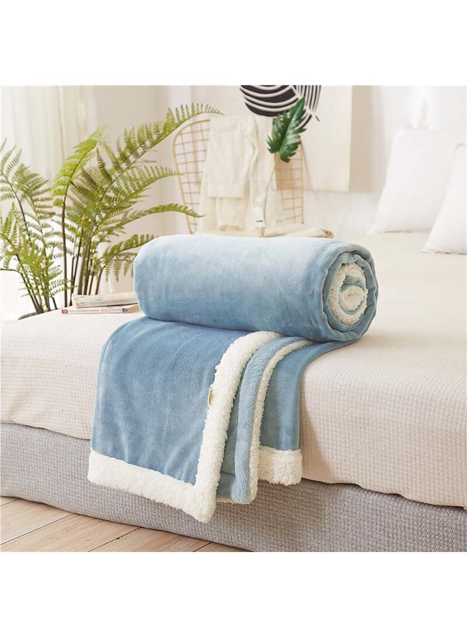 غطاء بتصميم بسيط وعصري cotton أزرق 150x200سم