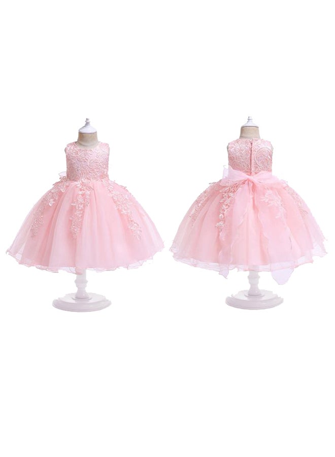 Generic Princess Flower Sleeveless Maxi Dress Pink  - Image 2
