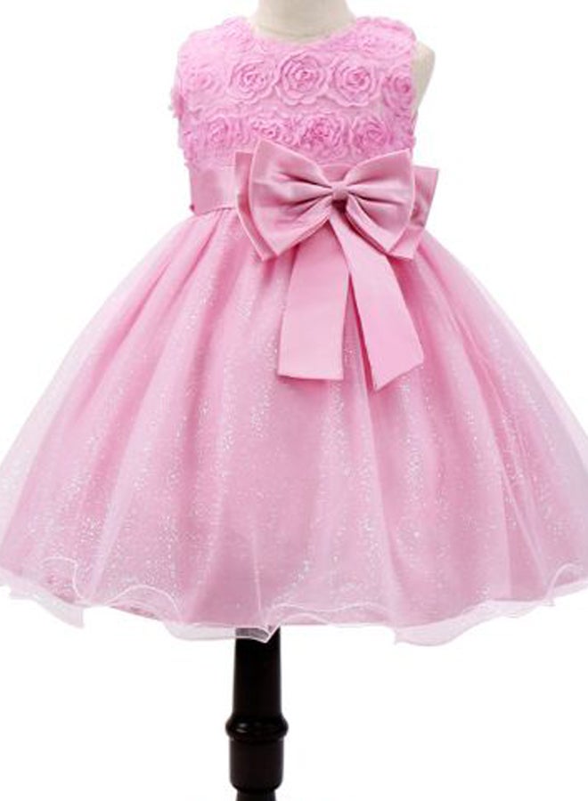 Generic Princess Flower Sleeveless Maxi Dress Pink  - Image 3