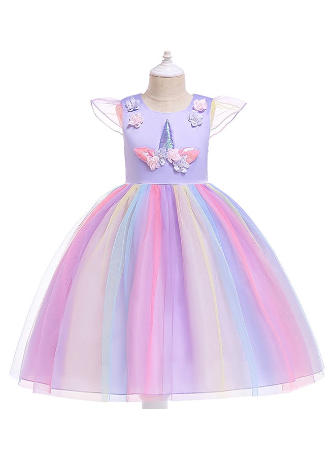 Princess Flower Cap Sleeve Maxi Dress Multicolour - Image 1