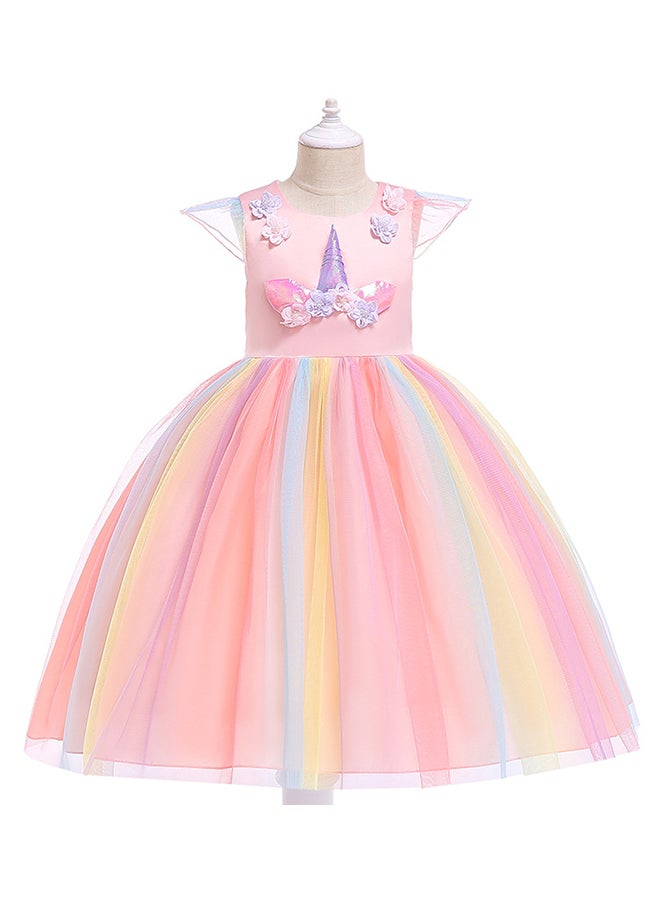 Princess Flower Cap Sleeve Maxi Dress Multicolour - Image 1