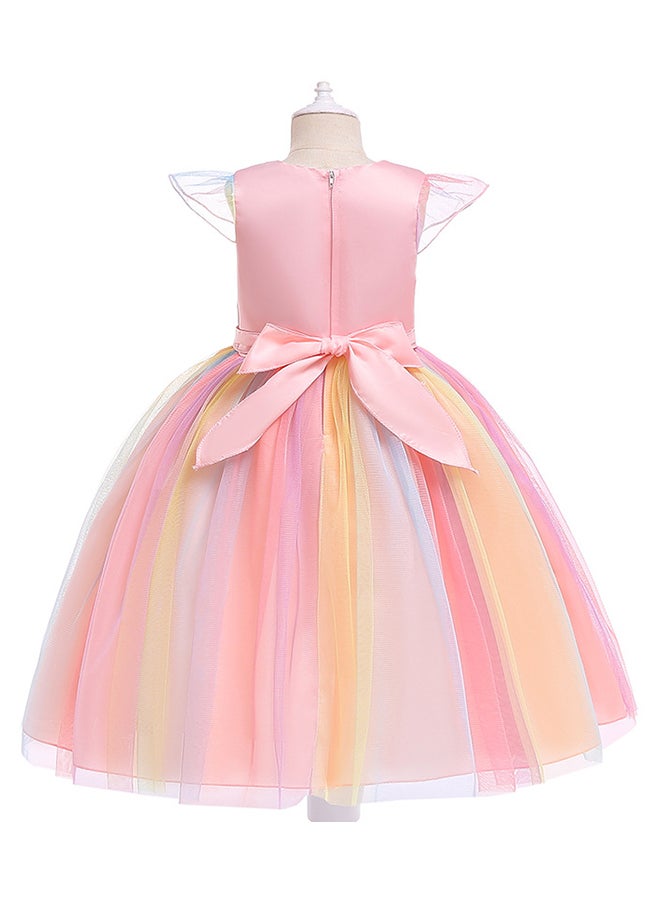 Princess Flower Cap Sleeve Maxi Dress Multicolour - Image 2