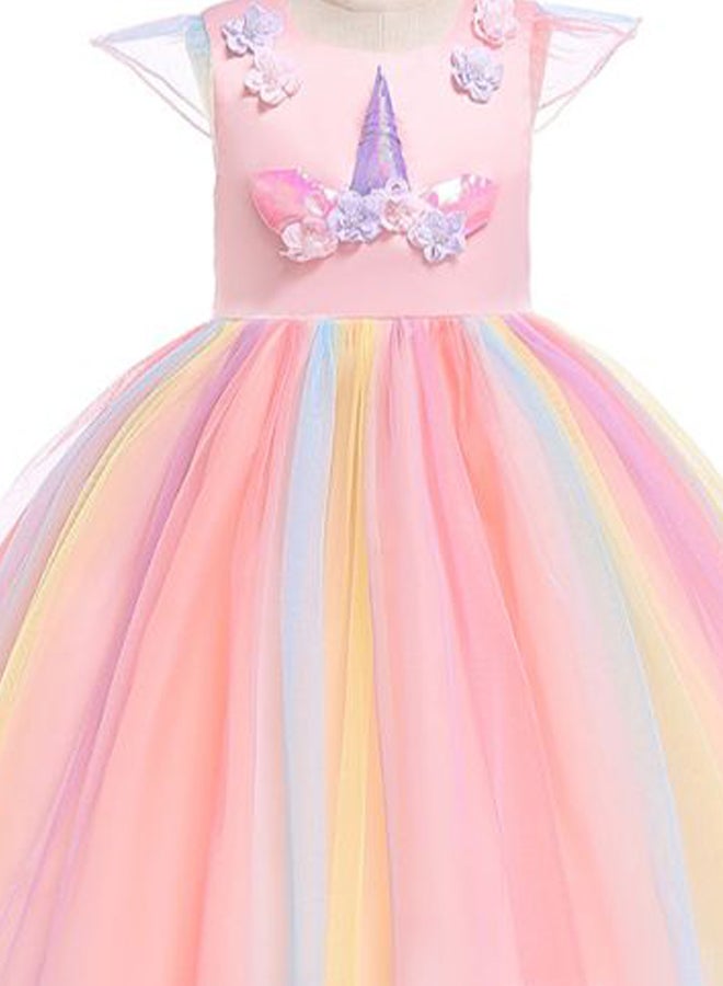 Princess Flower Cap Sleeve Maxi Dress Multicolour - Image 3