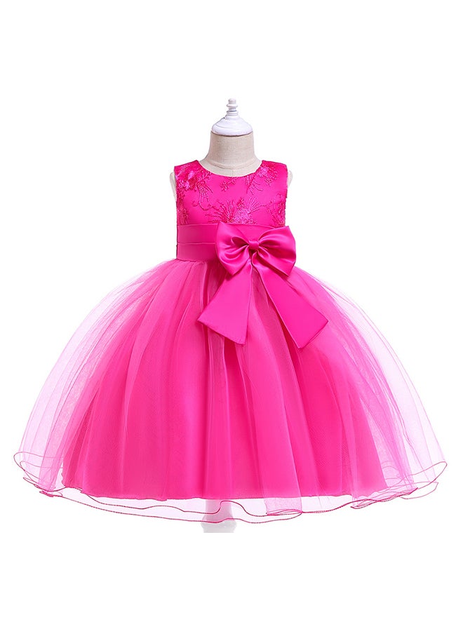 Generic Princess Flower Sleeveless Maxi Dress Pink  - Image 1