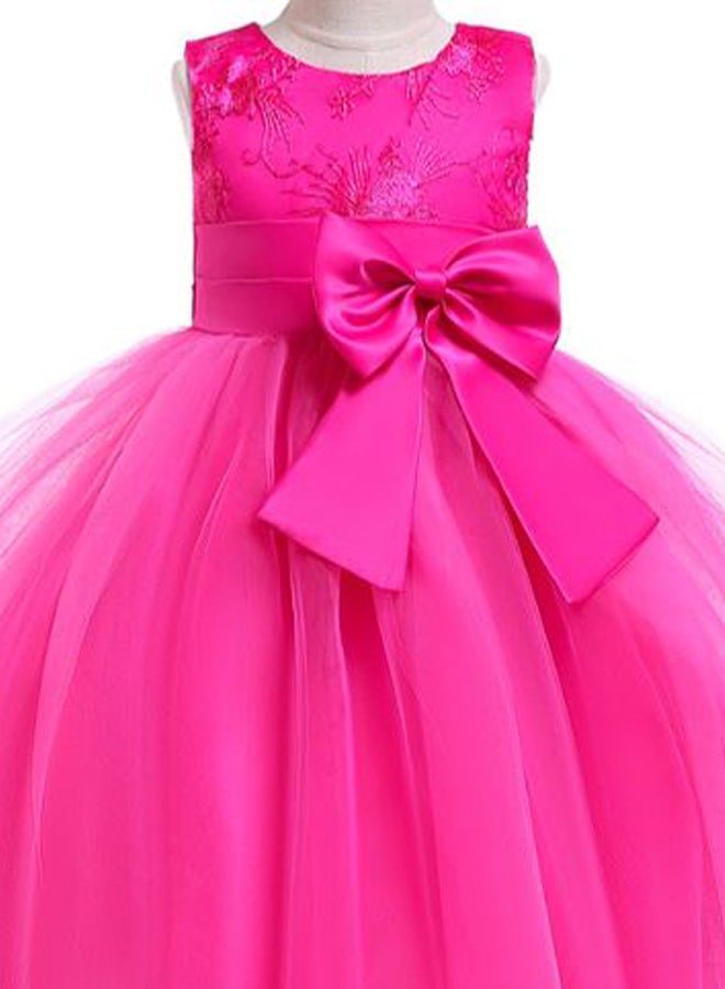 Generic Princess Flower Sleeveless Maxi Dress Pink  - Image 3
