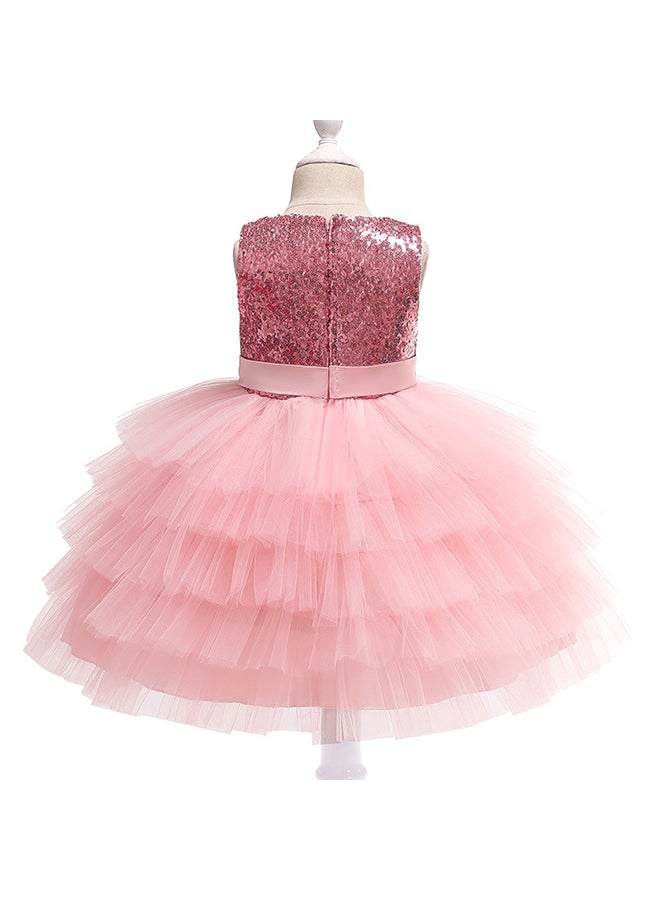 Generic Princess Flower Sleeveless Maxi Dress Pink  - Image 2