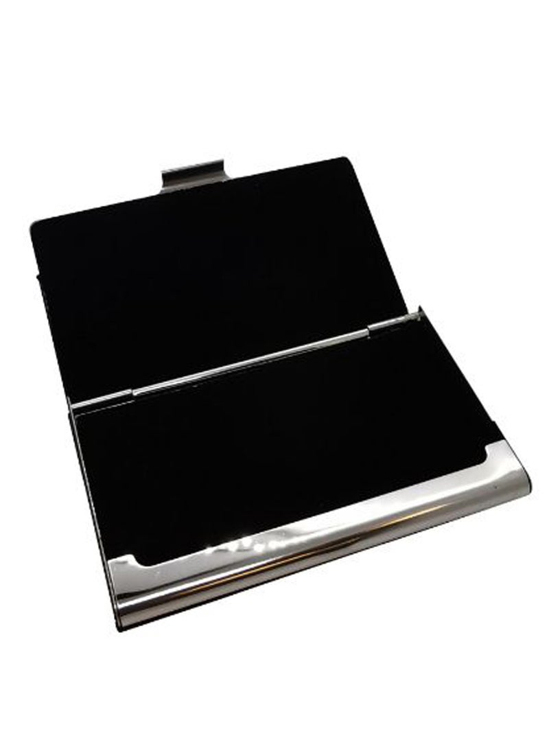 Professional Business Card Holder Silver/Black - Image 2