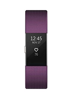 Fitbit Charge 2 PurePulse Heart Rate Fitness Tracker Plum  - Image 1
