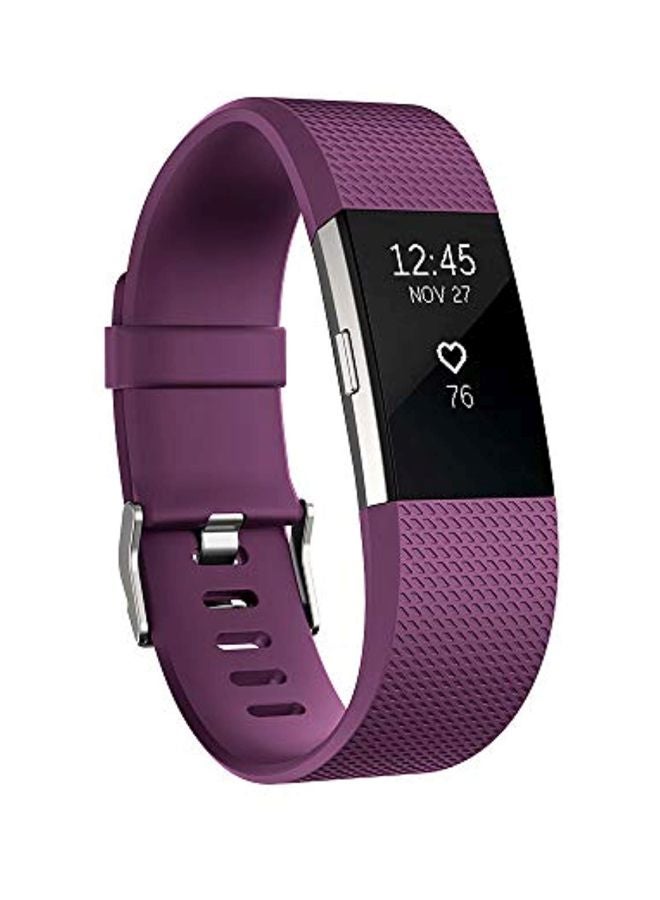 Fitbit - Charge 2 PurePulse Heart Rate Fitness Tracker Plum - Image 1
