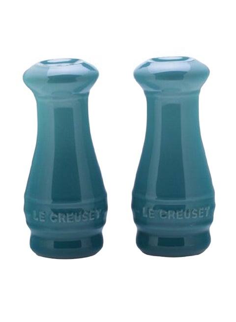 2-Piece Stoneware Salt and Pepper Shaker Set Blue 5.5 x 5.3 x 3.3inch