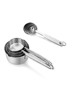 New Star Foodservice 8-Piece Measuring Spoon And Measuring Cup Set Silver 500grams  - Image 3