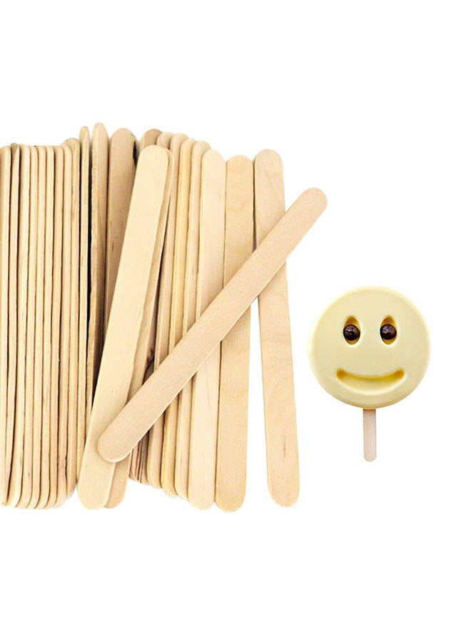 Acerich - Pack Of 200 Wooden Popsicle Ice Cream Stick Beige 200grams - Image 1