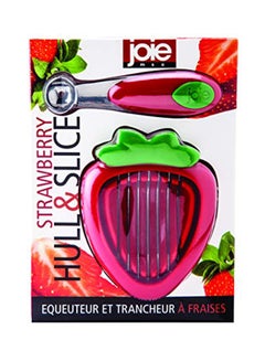 MSC International 2-Piece Strawberry Hull And Slicer Red/Green 3.87 x 3.13 x 0.75inch  - Image 2