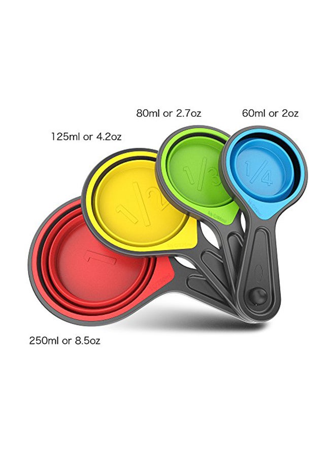 Kaptron 8-Piece Measuring Spoon And Collapsible Measuring Cup Set Multicolour - Image 3