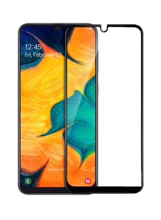 لاصقة حماية الشاشة بالكامل 2.5D بتقنية فول جلو مصنوعة من الزجاج المقوى لهواتف سامسونج جالاكسي A30/A50 أسود / شفاف
