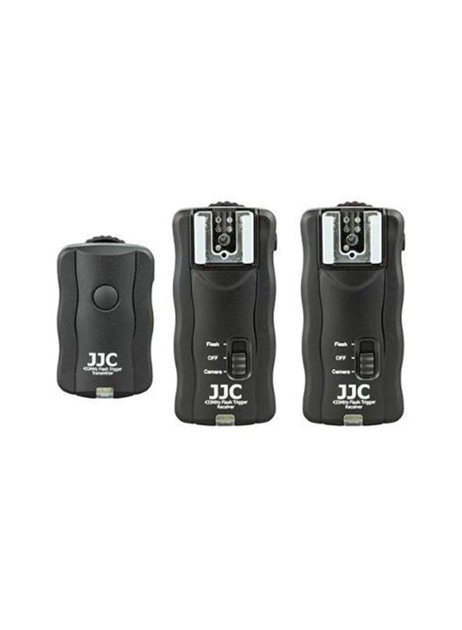 3-In-1 JF-U2 Wireless Remote Control Flash Trigger Kit Black