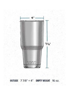 YETI Vacuum Insulated Tumbler with Lid Silver 8.3x5.5x4.6inch  - Image 2