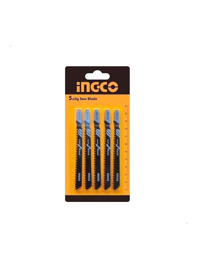 INGCO 5-Piece Jigsaw Blade Set Black/Grey 