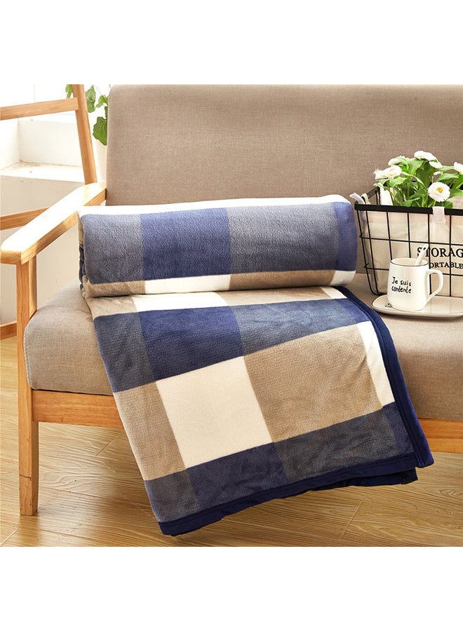 بطانية ناعمة بطبعة زخارف cotton أزرق 1.2متر - Image 2