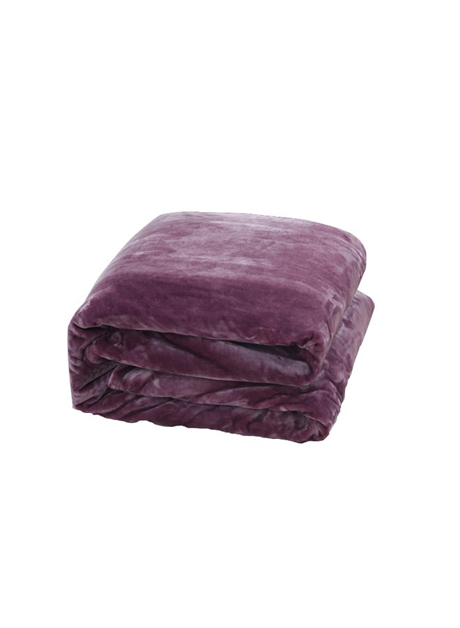 دفاية ناعمة وكثيفة قطن أرجواني 200x230سم - Image 1