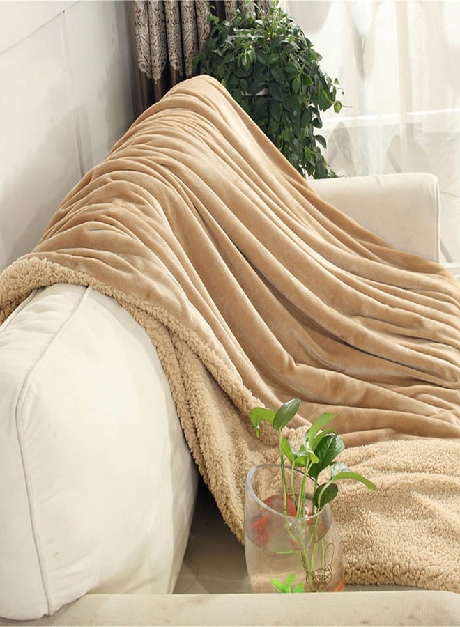 بطانية بتصميم ناعم وكلاسيكي وأنيق قطن بيج 200x230سم - Image 2