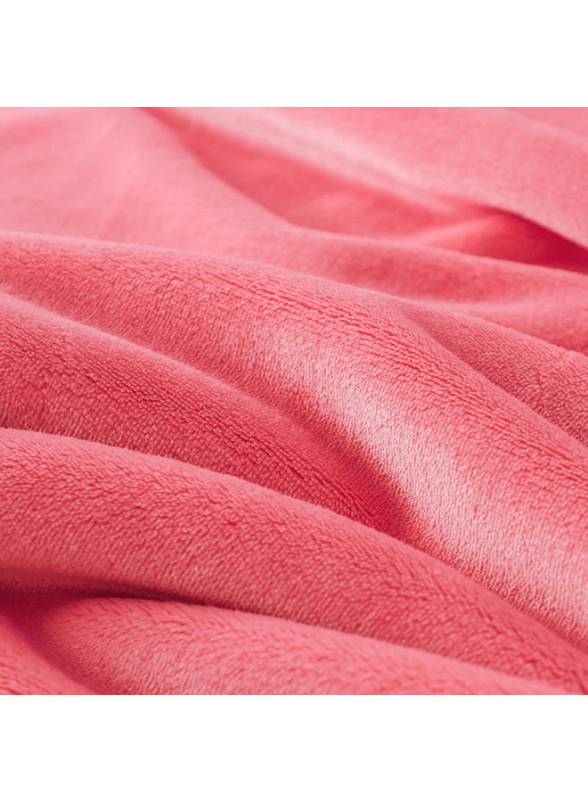 Soft Double-Side Air Conditioner Bed Blanket Cotton Pink 180x200cm - Image 3