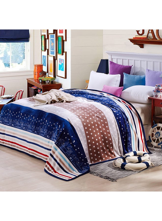 Soft Star Printed Bed Blanket Cotton Multicolour 200x230centimeter  - Image 1