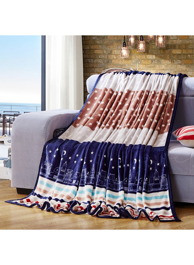 Soft Star Printed Bed Blanket Cotton Multicolour 200x230centimeter  - Image 2
