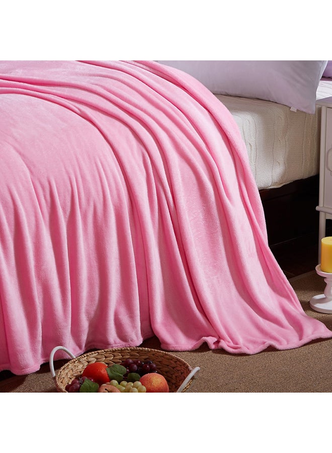بطانية سرير سميكة ومريحة قطن وردي 200x200سم - Image 3