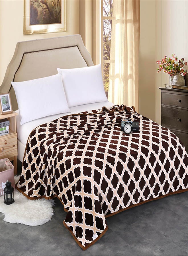 Modern Style Fluffy Blanket Polyester Multicolour 180x200cm - Image 1