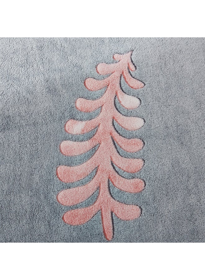 Trees Pattern Soft Cozy Blanket polyester Grey 180x200cm - Image 3