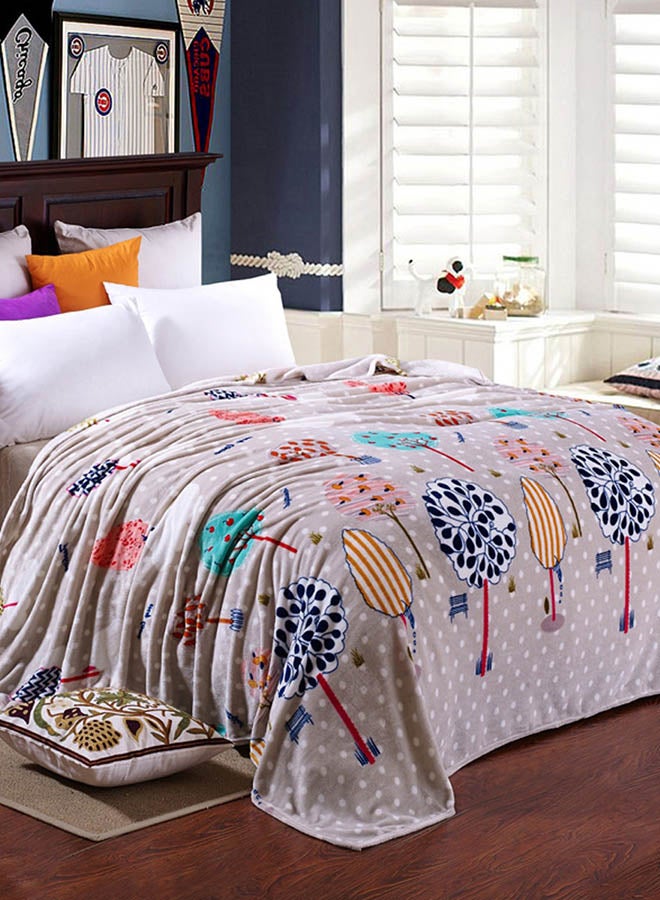 Trees Pattern Soft Blanket cotton Multicolour 150x200cm - v1569249859/N30162919A_2