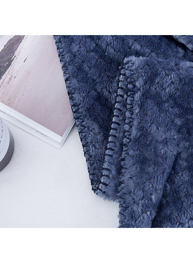 بطانية ناعمة متينة جيدة التهوية polyester أزرق 180x200سم  - Image 3