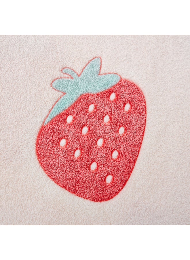 Strawberry Pattern Soft Cozy Blanket polyester Multicolour 200x230cm - Image 3